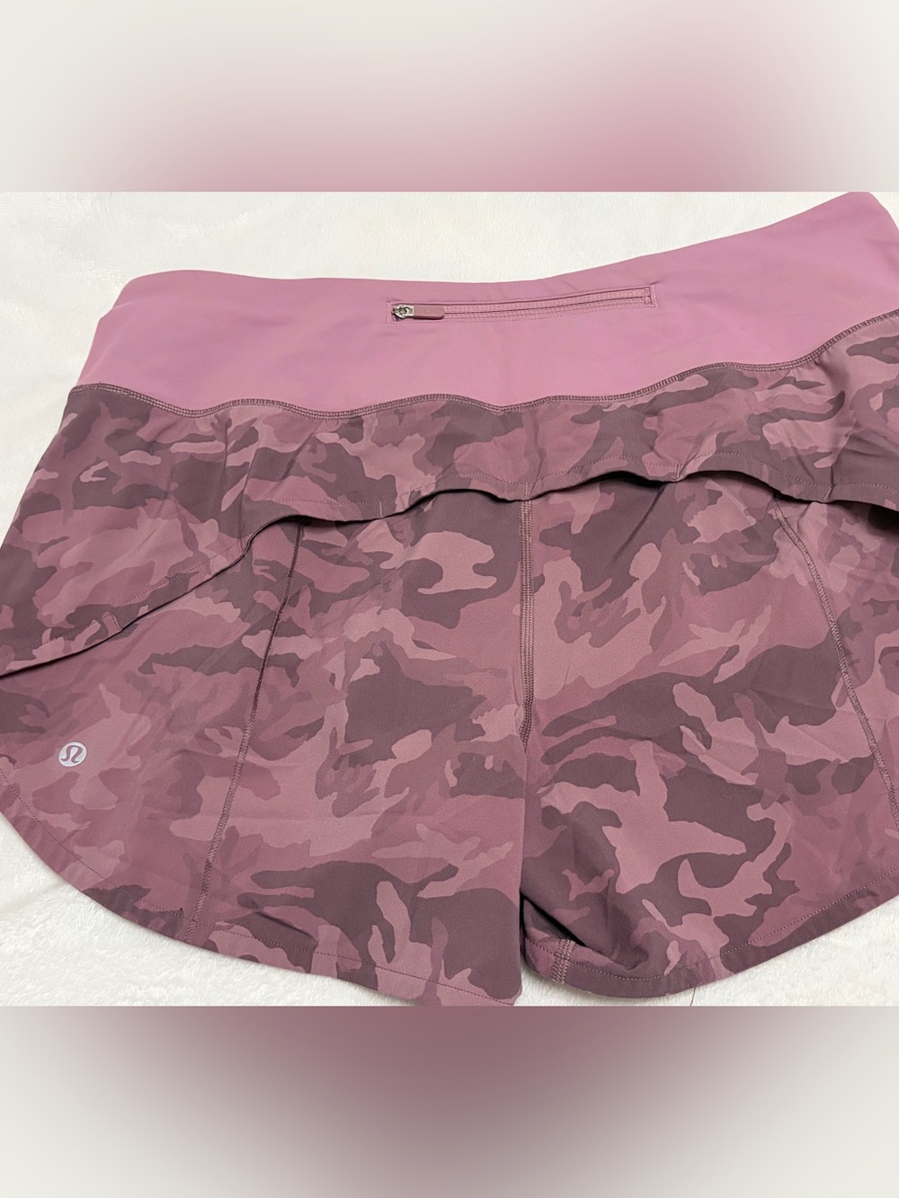 lululemon athletica Mauve Pink Camo Running Shorts